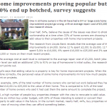 home improvements proving popular but 10 percent end up botched